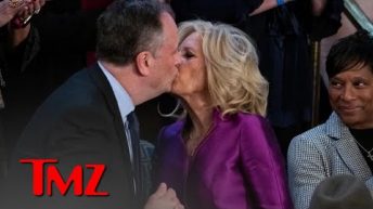 First Lady Jill Biden Gives Second Gentleman Doug Emhoff a Kiss on Lips | TMZ LIVE