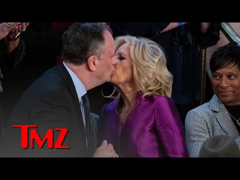 First Lady Jill Biden Gives Second Gentleman Doug Emhoff a Kiss on Lips | TMZ LIVE