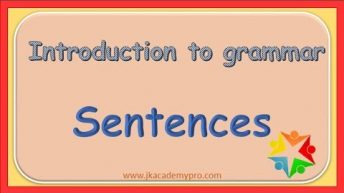 what is a Sentence, grade 1