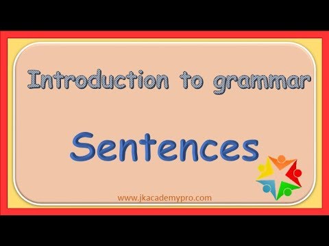 what is a Sentence, grade 1