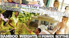 LIVING ON A BANANA FARM IN THAILAND, House Tour & Bamboo Exercise Weights (ADITL BTL EP6)