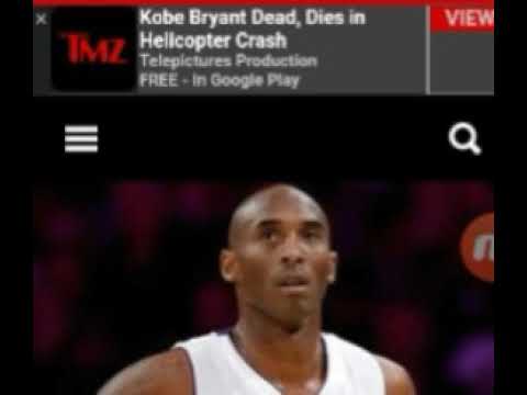 Breaking News From TMZ Kobe Bryant Dead