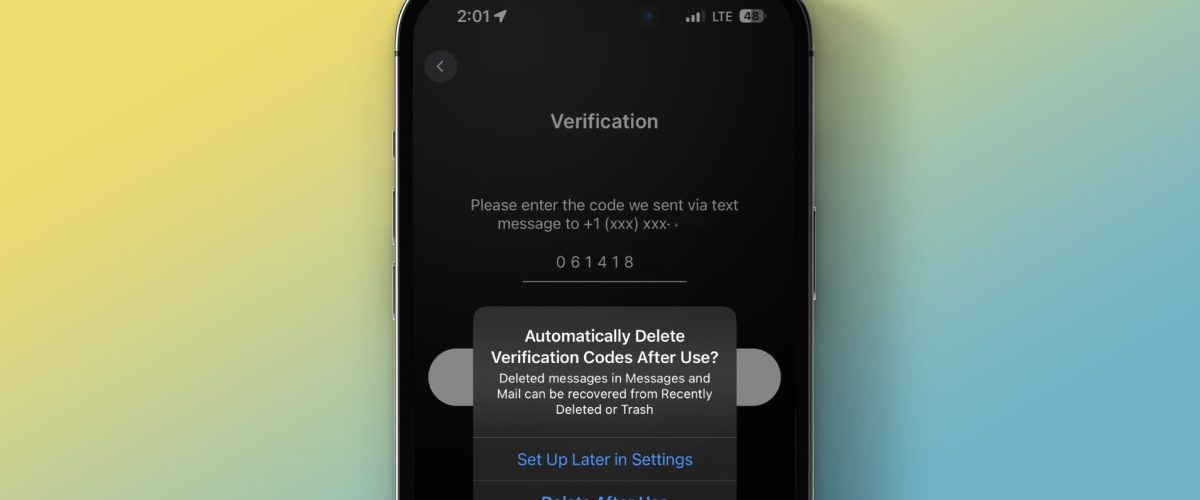 How to automatically delete iPhone 2FA code texts with iOS 17