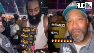 James Harden Steals All Bun B’s Trill Burgers At Rolling Loud