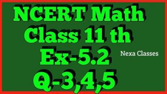 Class-11 Ex-5.2,Q-3,4,5  ( Complex Number And Quadratic Equation ) NCERT Math