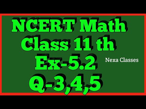 Class-11 Ex-5.2,Q-3,4,5  ( Complex Number And Quadratic Equation ) NCERT Math