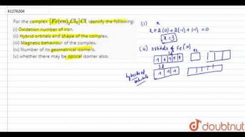 For the complex `[Fe (en)_2Cl_2]Cl`, identify the following: (i) Oxidation number of iron.