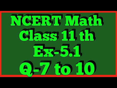 Class 11th,Ex-5.1,Q 7 to 10 ( Complex Number And Quadratic Equation ) Maths CBSE NCERT