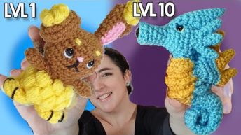 Crocheting Pokemon but they evolve at every level