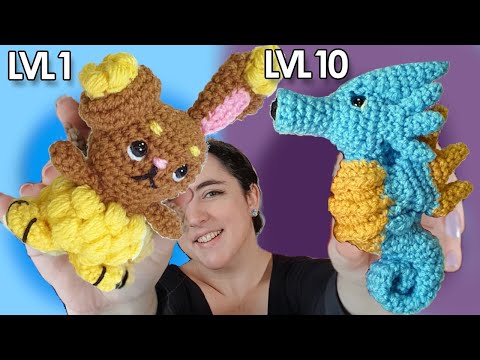 Crocheting Pokemon but they evolve at every level