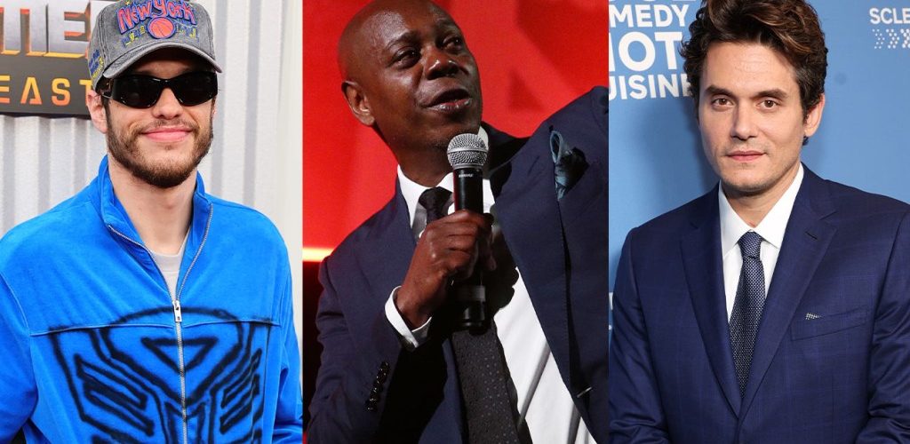 Pete Davidson, John Mayer, Busta Rhymes Help Dave Chappelle Celebrate 50th Birthday in NYC