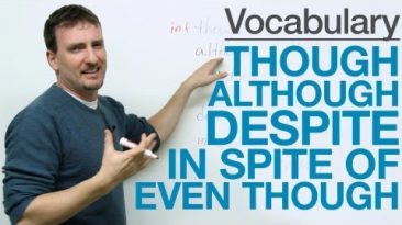 Learn English Vocabulary: though, although, even though, despite, in spite of