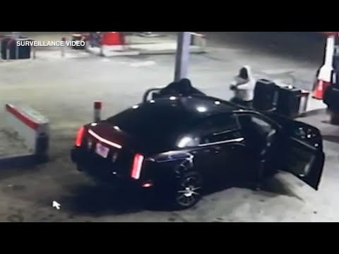 Surveillance video shows violent carjacking attempt at Chicago gas station