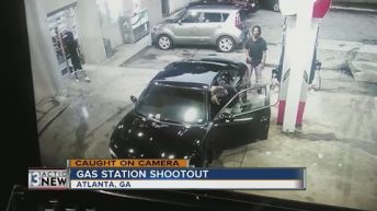 A gas station shootout in Atlanta caught on camera