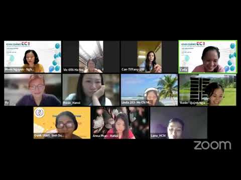 Online English class using Zoom P53