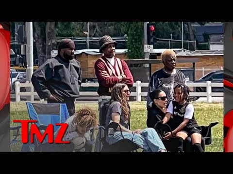 Kim & Kanye Continue to Co-Parent at Son Saint’s Soccer Game | TMZ TV