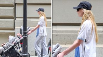 Sophie Turner Spending Time with Her Kids After Night Out with Taylor Swift