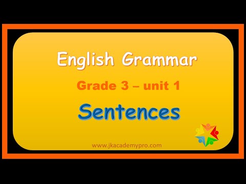 Sentences, Grade 3 | What is a Sentence, grade 3