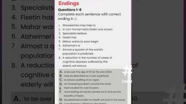 IELTS Reading Matching Sentence Endings | IELTS Reading Tips