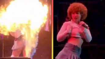 Ice Spice Narrowly Avoids FIRE Accident on Stage