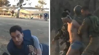 Israeli Soldiers Capture and Blindfold Palestinian Militant On Camera