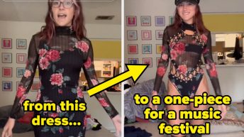 This TikToker Transforms Clothes She Thrifts Into Gorgeous Outfits, And You Absolutely Need To See Her Designs