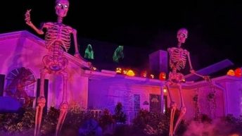 People Who Actually Bought The Viral 12 Ft Skeleton Are Showing Off How They Decorated With It