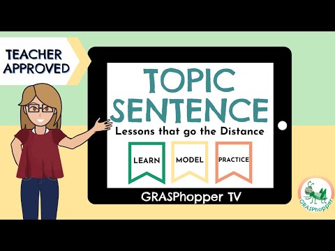 How to Identify the Topic Sentence of a Paragraph for Kids: Teaching Lesson in English