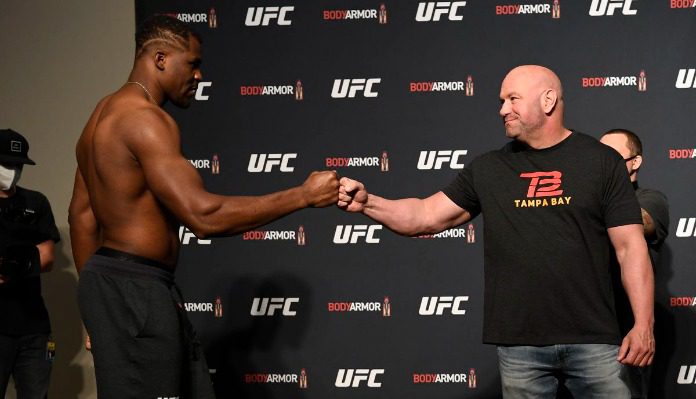 UFC CEO Dana White reacts to the Francis Ngannou vs. Tyson Fury boxing match