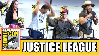 JUSTICE LEAGUE Assemble At Comic Con – Ben Affleck, Gal Gadot, Ezra Miller, Jason Momoa, Ray Fisher