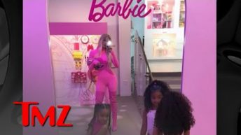 Kim Kardashian and Khloe Kardashian Take on Barbie World with Daughters and Nieces | TMZ TV