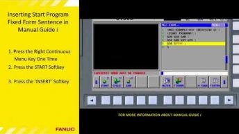 MANUAL GUIDE i – Inserting a Start Program Fixed Form Sentence