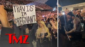 Kourtney Kardashian Announces Pregnancy with Travis Barker at Blink-182 Show | TMZ