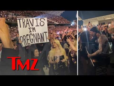 Kourtney Kardashian Announces Pregnancy with Travis Barker at Blink-182 Show | TMZ