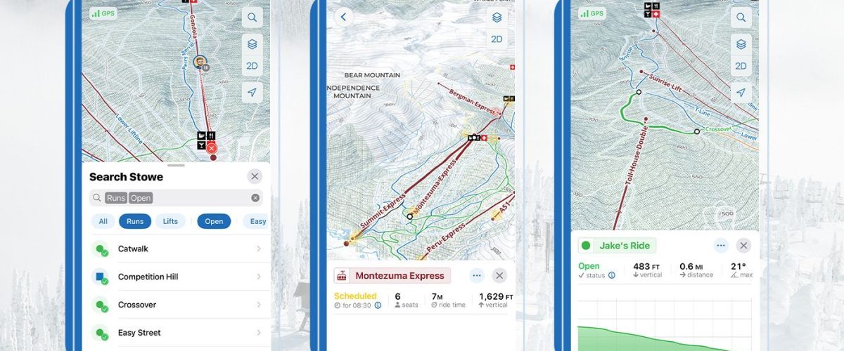 Slopes ski and ride tracking iOS app gets live lift and trail status info for 50+ resorts