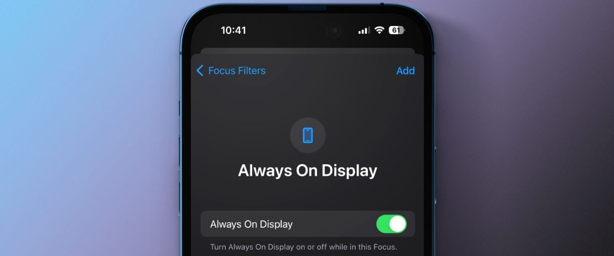 Here’s how to automate iPhone’s always-on display