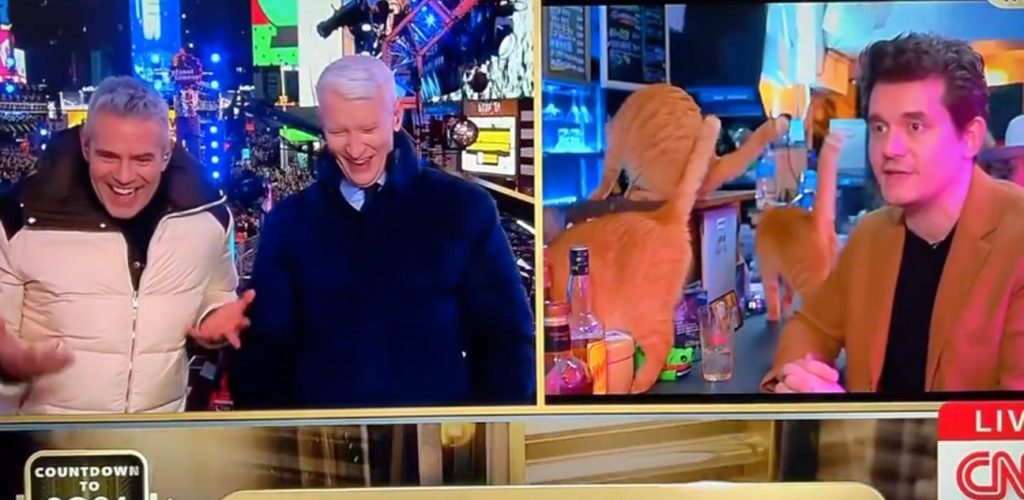 Anderson Cooper Can’t Stop Laughing During John Mayer’s Hilarious Appearance in CNN’s New Year’s Eve Special