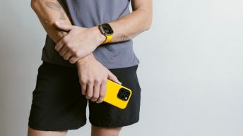 Get the limited edition Racing Yellow Nomad Apple Watch band and iPhone case while they last [U]