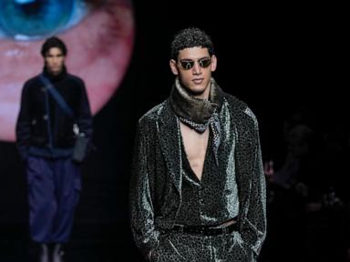 MILAN FASHION PHOTOS: Armani casts an arresting gaze on Milan runway, Zegna accumulates cashmere