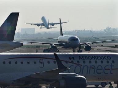 Other passengers support man who opened emergency exit and walked on plane’s wing in Mexico airport