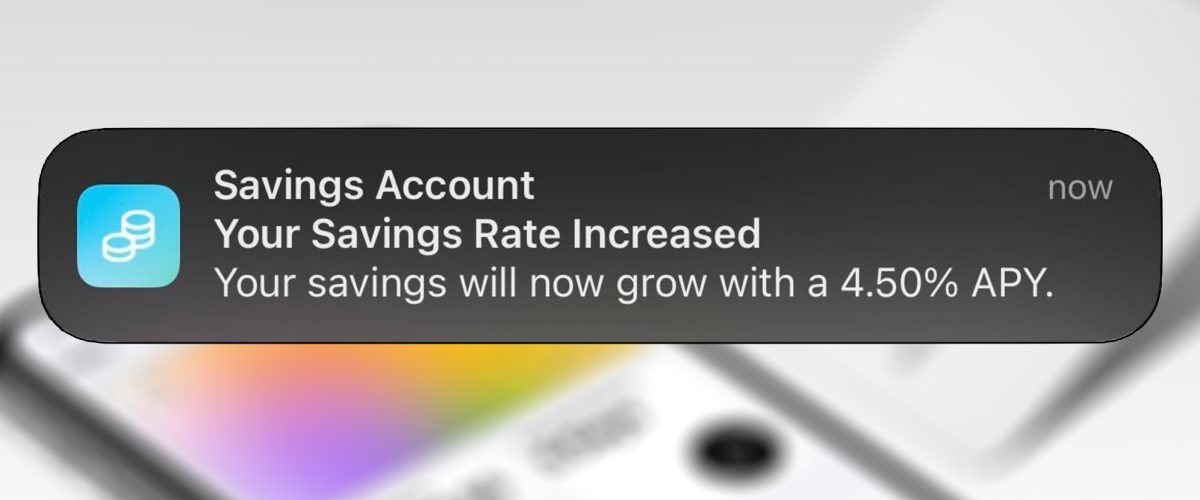 Apple Card savings account interest rate increases to 4.5%