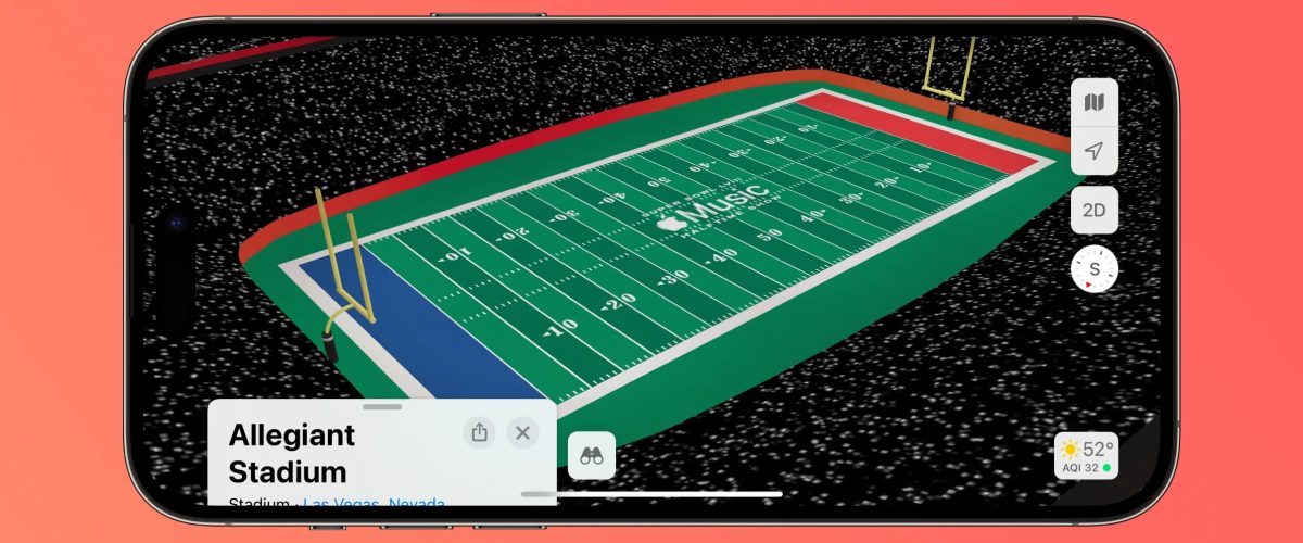 Apple Maps offers an inside look at Allegiant Stadium ahead of Super Bowl LVIII