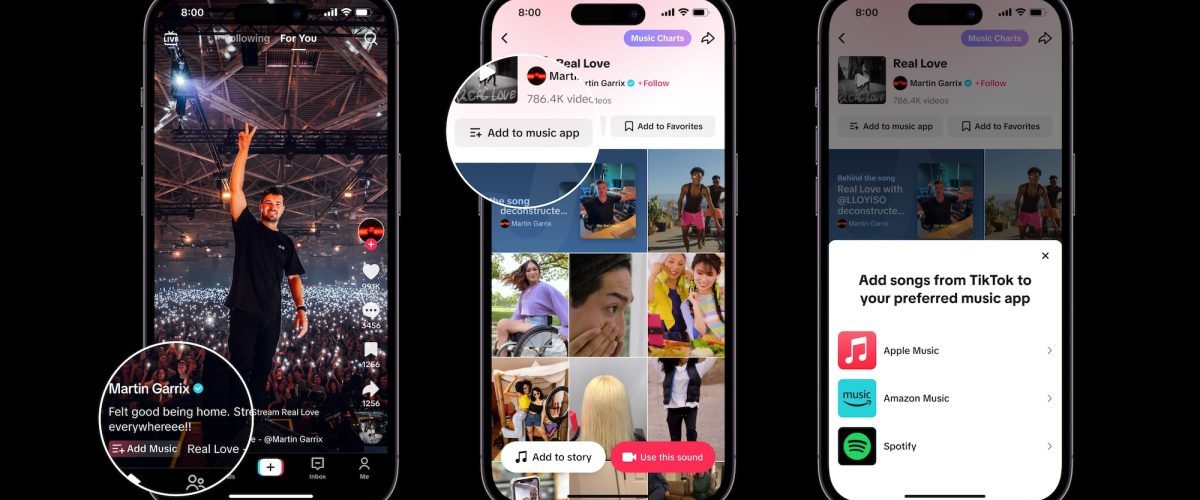 TikTok expands integration with Apple Music and Spotify to more regions