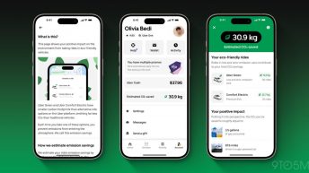 Uber adds a new ‘rider rating’ score for monitoring your environmental impact