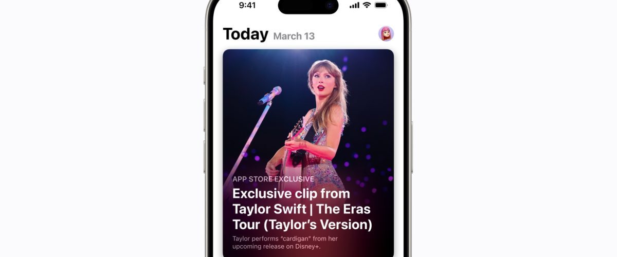 App Store features exclusive clip from Taylor Swift Eras Tour movie ahead of premiere on Disney+