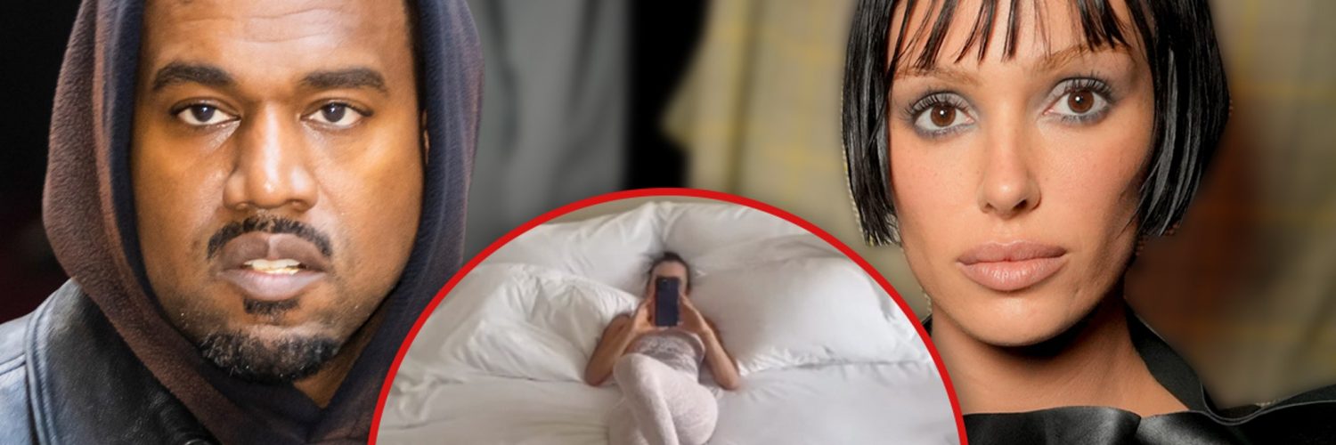 Kanye West Films Bianca Censori Laid Out in Giant Bed with Sexy Outfit