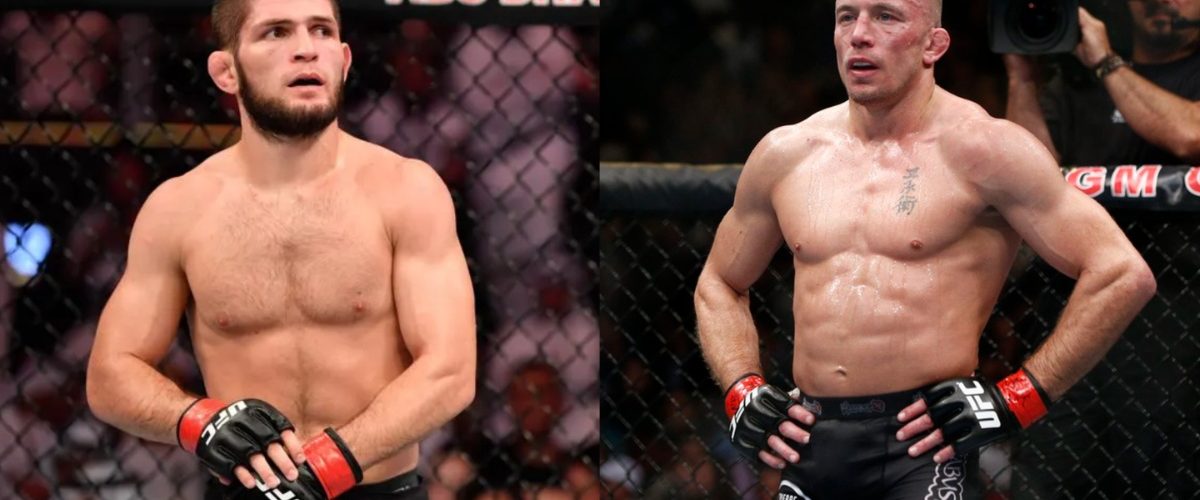 Khabib Nurmagomedov reacts after Georges St-Pierre claims he would have “put him down” in a potential UFC fight