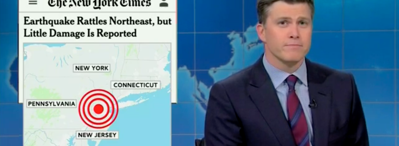 ‘SNL’ Weekend Update Tackles Northeast Earthquake, Trump’s ‘Cocaine’ Comment