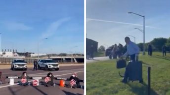 Pro-Palestine Protest Blocks Chicago Airport Entrance, Forces Flyers to Walk