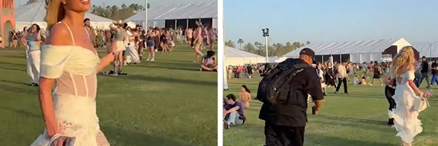 Paris Hilton Recreates Her Viral 2022 Coachella Security Chase Video